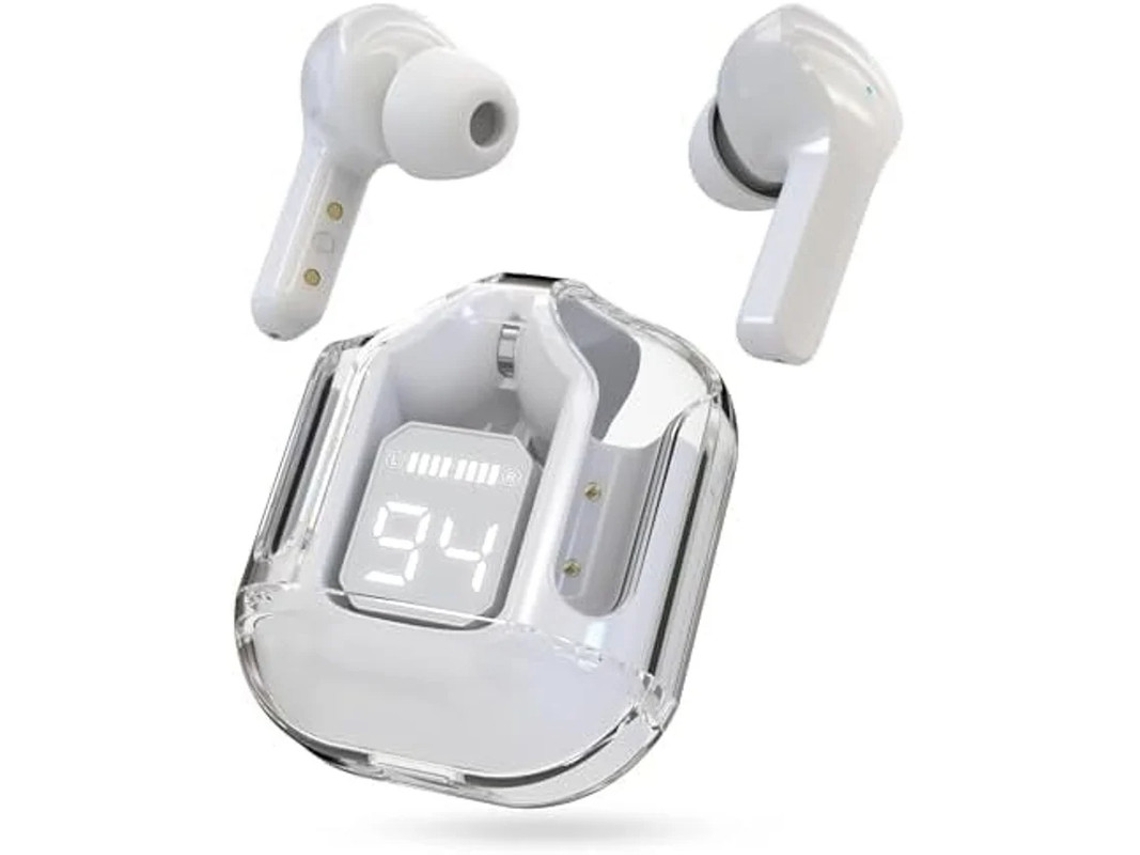 Auriculares Sem Fios Controlo Táctil Carregamento Imersivo Som Yizhood Bluetooth Blanco