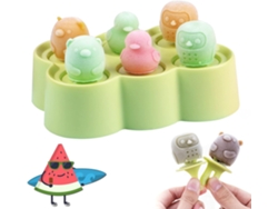 Molde Helado Silicona Verde Mini, Paletas Diy Niños