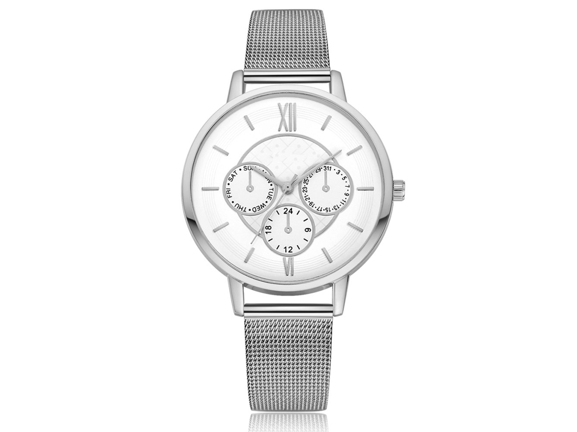 Reloj De Pulsera Analógico Elegante E Informal Para Mujer Gaiety Con Correa De Pu Negra.