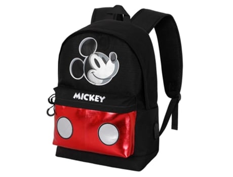 Mickey Mouse Iconic Mochila HS Silver, Negro KARACTERMANIA