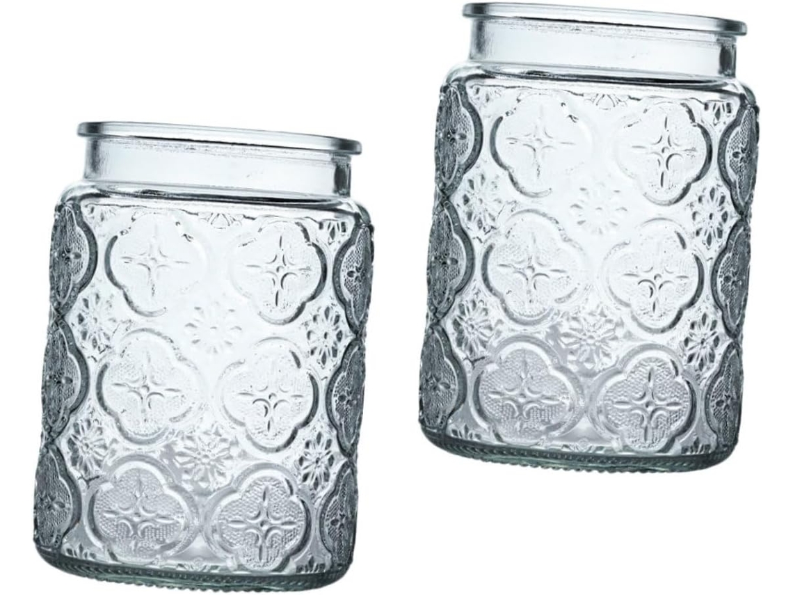 Juego De 2 Elegantes Macetas Hidropónicas De Vidrio Para Decoración De Oficinas.