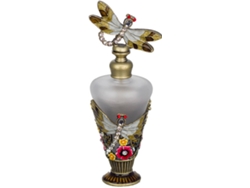 Botella Perfume Dorado de Metal 14X5X6cm Aceite Esencia