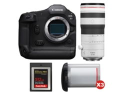 Canon Eos R1 + Rf 70-200mm F/2.8 L Is Usm Z Blanco + 1 Sandisk 512gb Extreme Pro Cfexpress Type B + 3 Canon Lp-e19 + Ebook Pricedirect