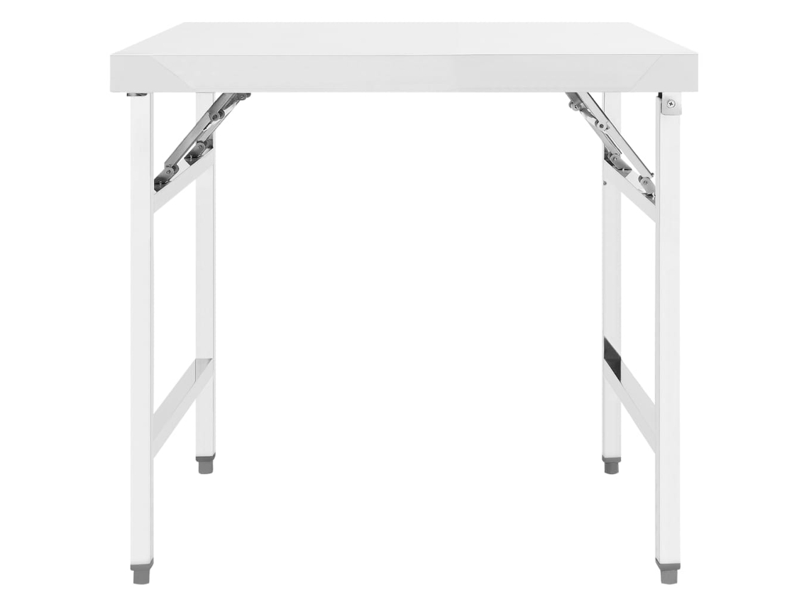 Mesa de trabajo de cocina plegable MAISON EXCLUSIVE, acero inoxidable (85 x 60 x 80 cm)