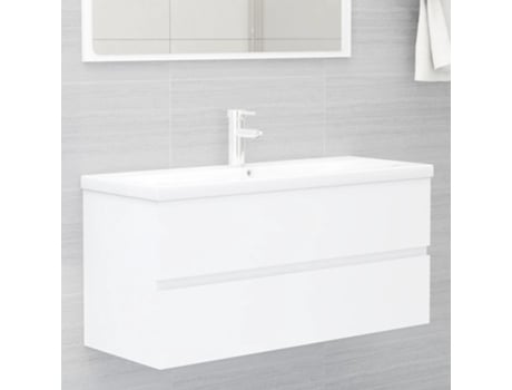 Maison Exclusive Armario espejo baño contrachapada blanco y roble  80x20,5x64 cm