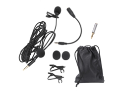 Micrófono Lapel Lavalier Clip De 1.5m Con Jack 3.5mm Para Ordenadores, Cámaras Y Teléfonos