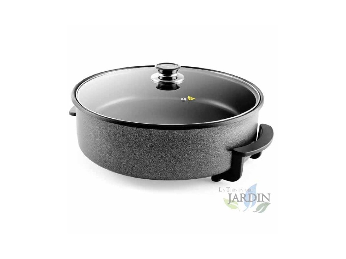 Olla Eléctrica ORBEGOZO 1500W Ideal Para Freír Guisar Asar Cocinar Paellas Tortillas Y Pizzas 40 Cm Diámetro Fondo 9Cm.
