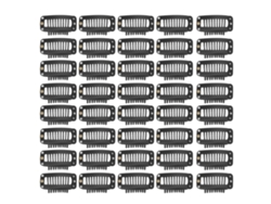40 Clips De Peine De Fijación Para Pelucas De Acero Inoxidable Con 9 Dientes (1.3 Pulgadas, Negro)