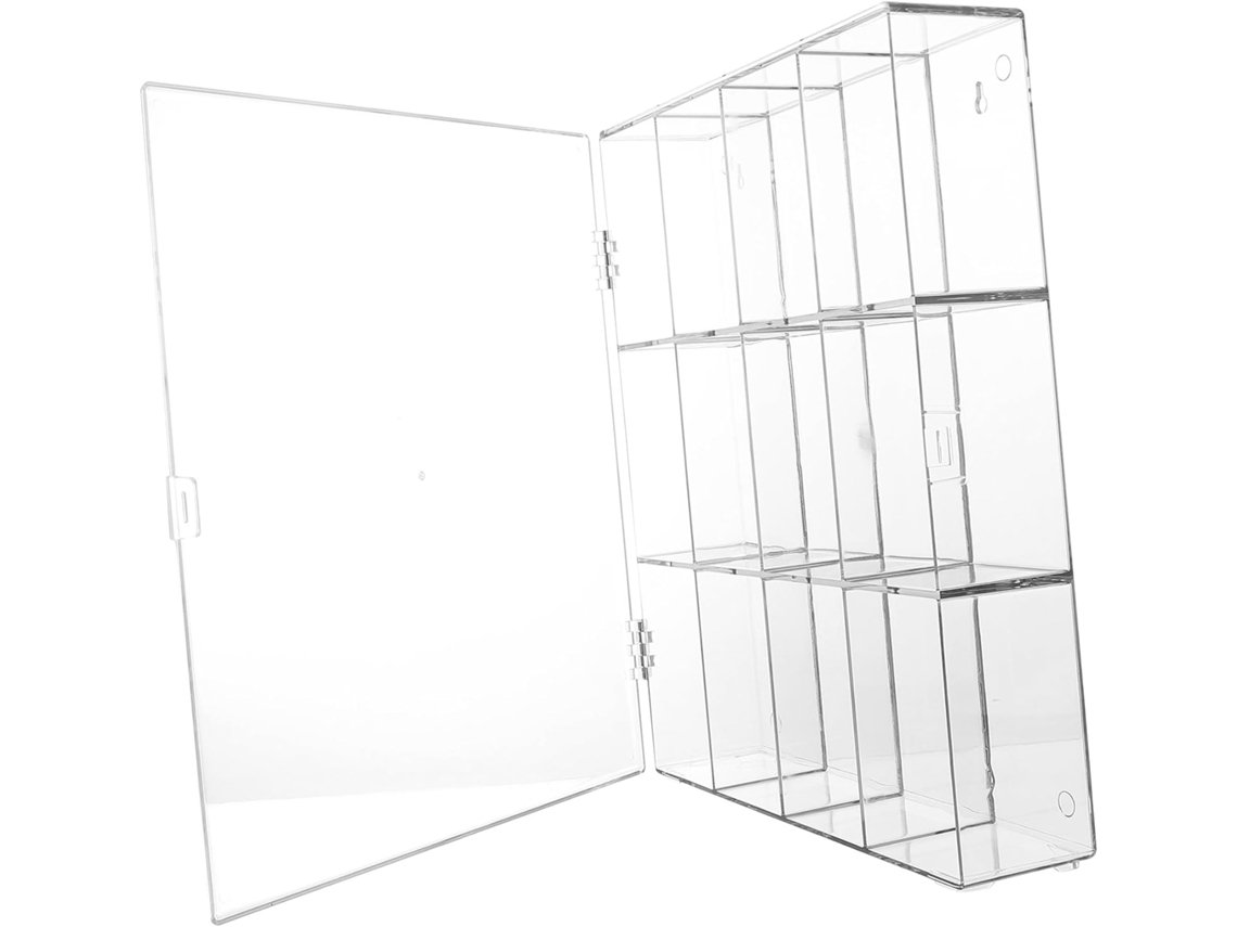 Caja Expositora De Acrílico Transparente De Tamaño Mediano Con 12 Compartimentos Para Adornos Artesanales.