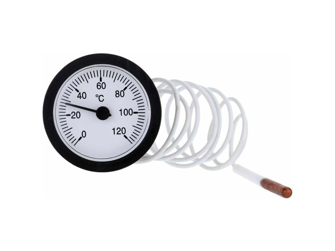 Termómetro De Fibra De Carbono Para Barbacoa, Apto Para Horno De Barbacoa, De Acero Inoxidable, Con Rango De Medición De 0 A 120 °c.