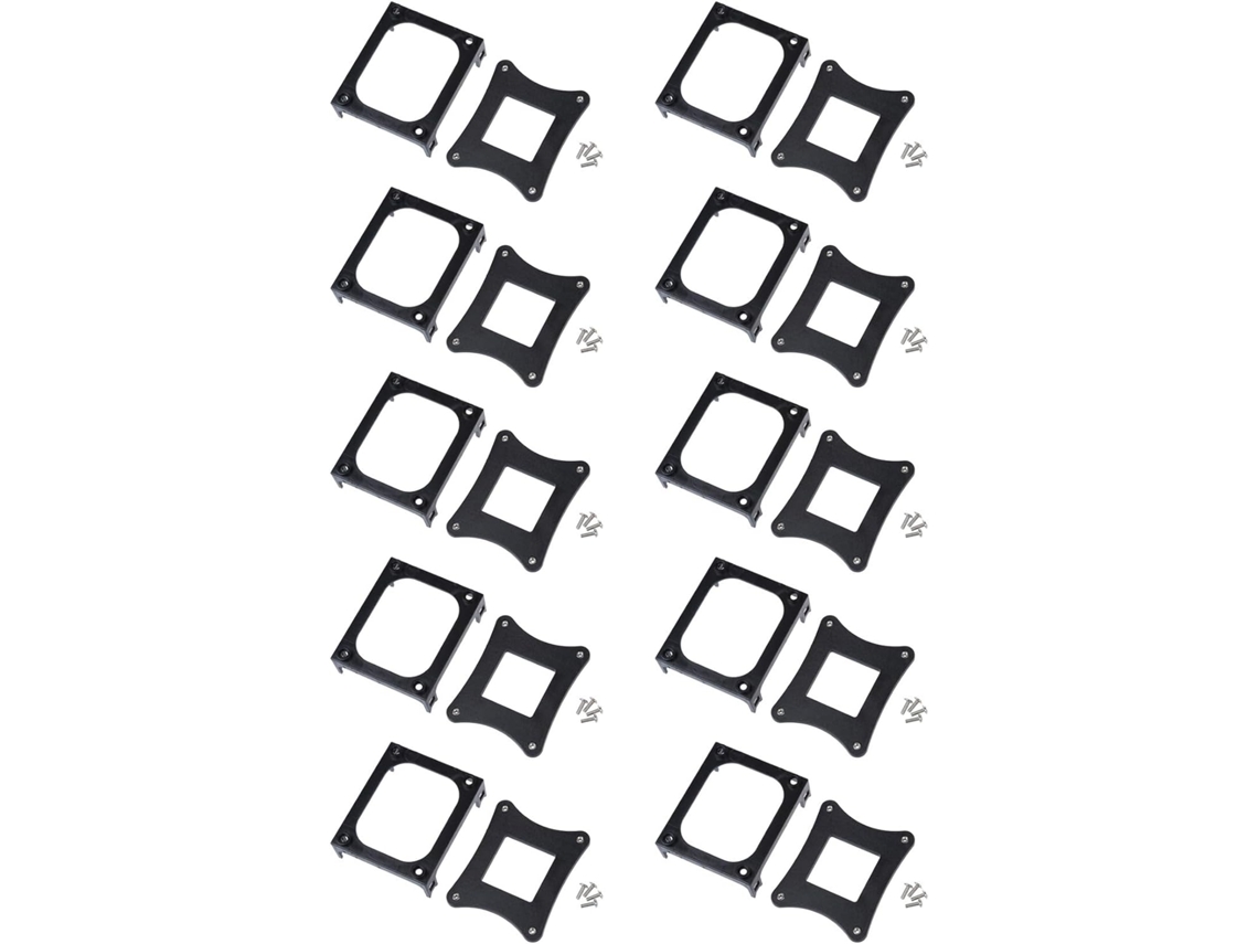 Sourcingmap Paquete de 10 soportes de plástico para ventilador de CPU, Socket 478, Negro SFUSHOS