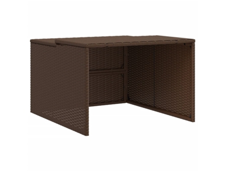 Caseta robot cortacésped ratán sintético marrón VIDAXL (86x90x52/57 cm)