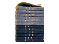 Conjunto De 12 Peças Toalhas De Mão Em Fleece Coral, Macias E Absorventes,cinza E Azul Escuro,34x34cm Gertiz