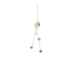 Colgante con cadena en forma de arcoíris, ideal para el jardín, con forma de luna.