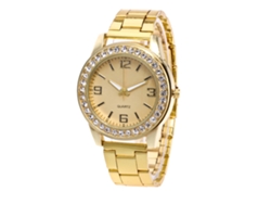 Reloj Unisex Con Brazalete De Acero Y Movimiento De Cuarzo Zhoulianfa (oro)