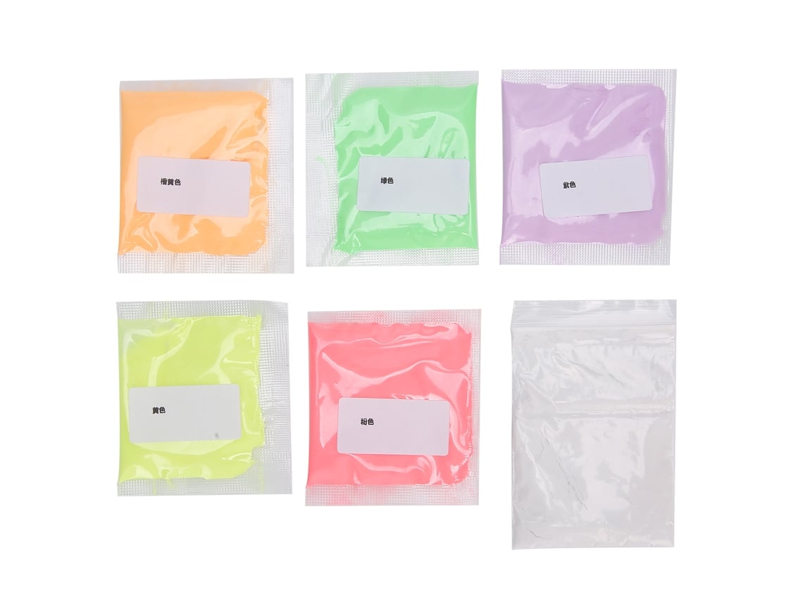 Rebe-6 Peças De Polvo Fluorescente Luminoso Para Unhas Diy Glitter Arte De Unhas Acessório Duradouro