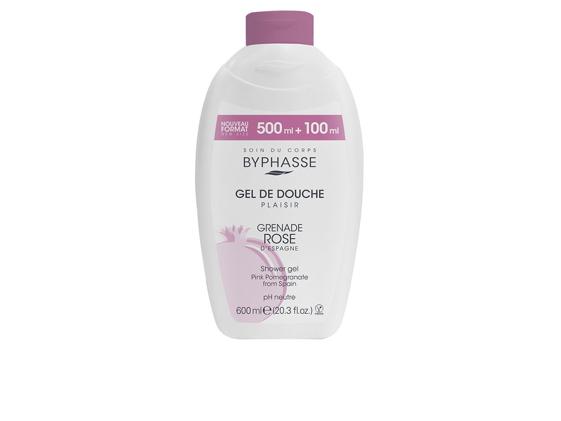 Gel de Baño Plaisir Granada Rosa BYPHASSE 600 Ml