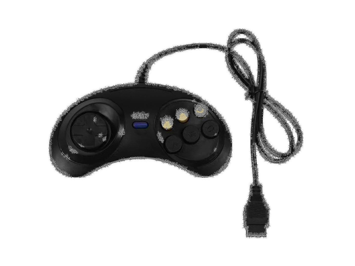 Classic Retro 6 Buttons Wired Handle Game Controller Gamepad Joystick Joypad For Md2 Pc Drive Gamin