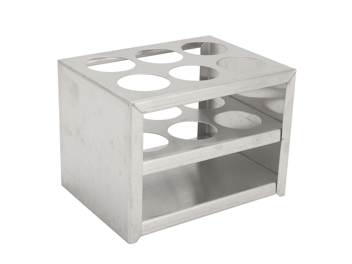 Portafrascos De Acero Inoxidable 30mm 3 Pisos 6 Huecos Para Tubos De Centrífuga Laboratorio Escuela