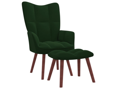 Silla de relajación VIDAXL Verde Terciopelo (61.5x69x95.5 cm)