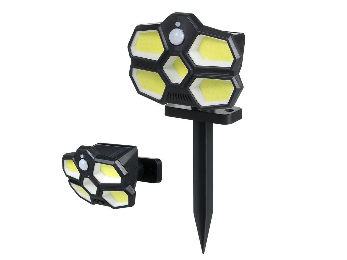 2026-lámpara Solar Exterior Cob 124leds Con 3 Modos, Sensor De Movimiento Pir Y Resistencia Ip65 Para Jardín Patio