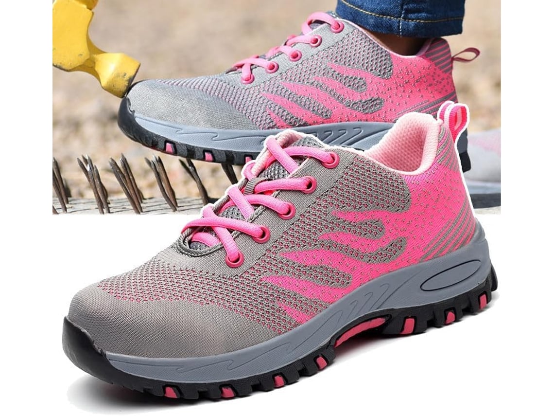 Calzado De Seguridad Para Hombres Y Mujeres: Zapatillas Antideslizantes Con Puntera De Acero — Malla Transpirable — Verano — Talla 39