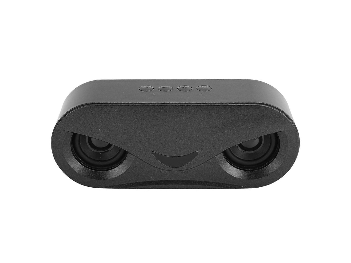 Altavoz Bluetooth inalámbrico portátil dual con luz LED y altavoz estéreo con disco U, color negro, Chennnls