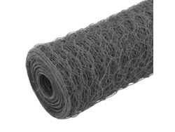 Cerca de alambre para gallineros de 25 x 0,5 m, de acero con revestimiento de PVC gris Wsd81533 Lovely Home