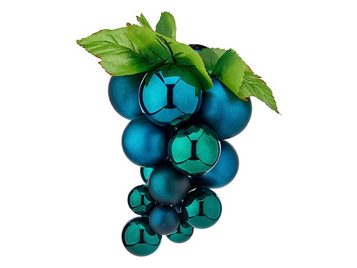 Bolas de Navidad Médio Uvas Azul Plástico