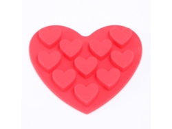 Moldes para pasteles de San Valentín en forma de corazón, moldes de silicona para chocolate, dulces, bandejas para hornear DIY, 10 cavidades