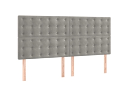 Maison Exclusive - Cabecero Gris Claro 200x5x118/128 Cm Terciopelo