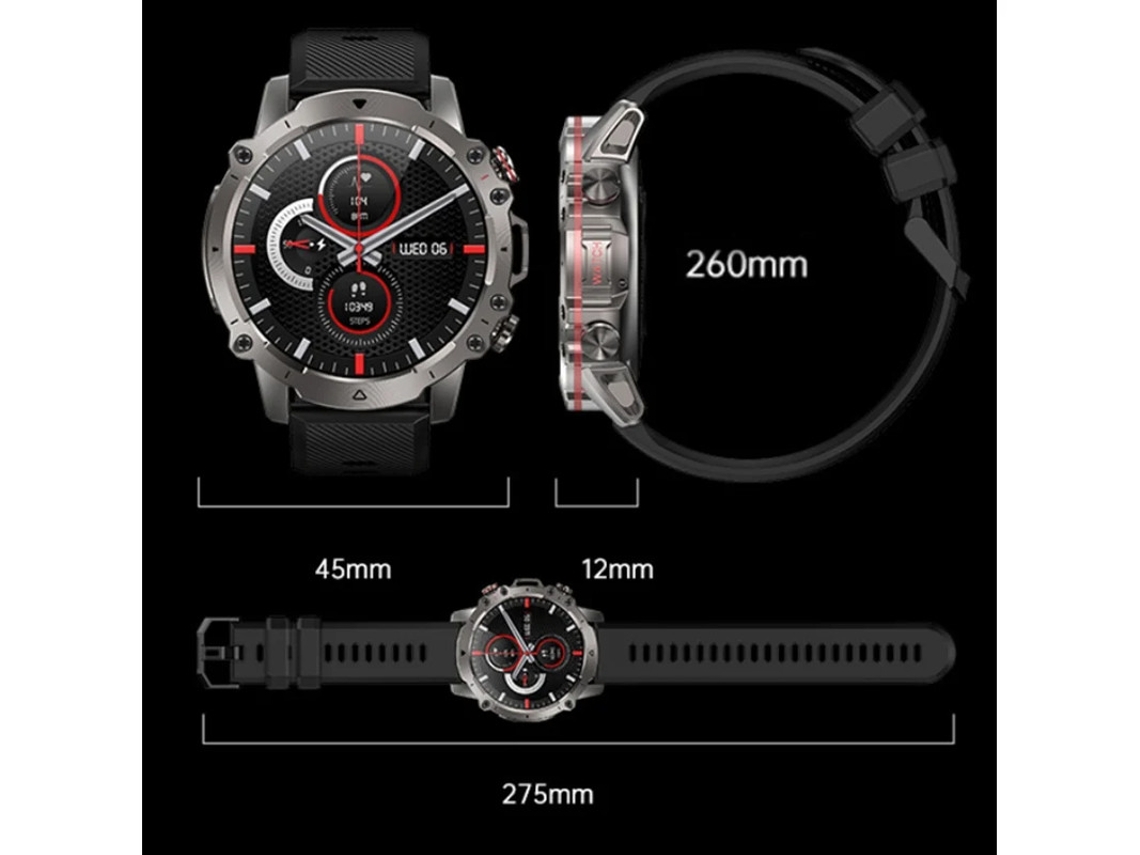 Reloj inteligente con llamadas Bluetooth, pantalla de 1.43", monitoriza la frecuencia cardíaca, la presión arterial y los modos deportivos, Yizhood