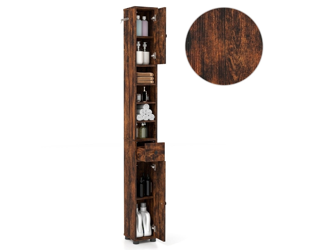 Mueble de baño NORTHIX con estantes ajustables y cajón.