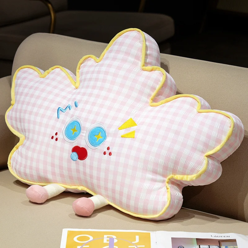 Cojín Decorativo Para Adultos Con Estampado De Hojas De Arce (rosa, 45 Cm), Suave Y Cómodo.