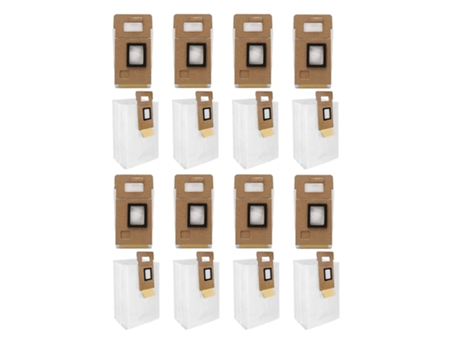 Pacote com 16 sacos de pó para xiaomi roborock s7 s7+ limpador auto-vazio 3l