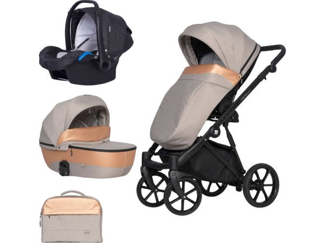 Carrito de Bebé Individual RIKO Nano Pro + Kite Isofix Ready Camel