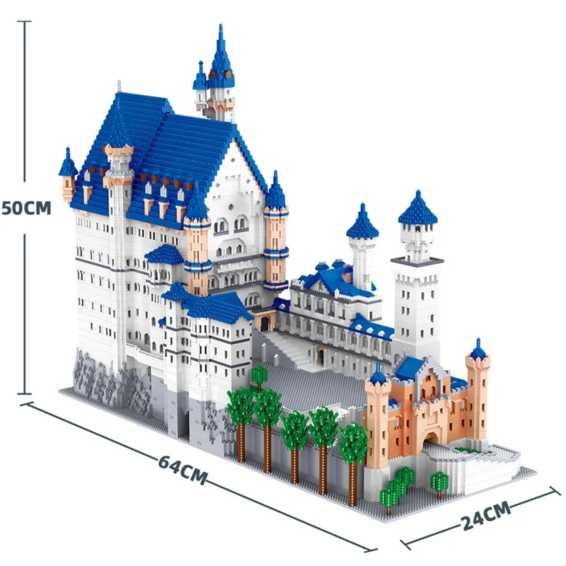(castillo De Los Cisnes) Juego De Bloques De Construcción De Modelos Arquitectónicos, Adecuado Para Coleccionistas Adultos Y Decoradores Del Hogar.
