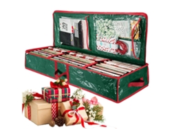 Caja de almacenamiento para envolver regalos, decoración de cinta navideña, organizador de almacenamiento