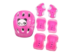 Bj-7 Peças/conjunto Protetor Esportivo Para Skateboard Joelheiras Cotovelas Punhos Rosa