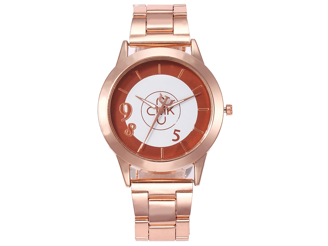 Reloj De Pulsera Informal De Acero Para Mujer Con Movimiento De Cuarzo (color Café)