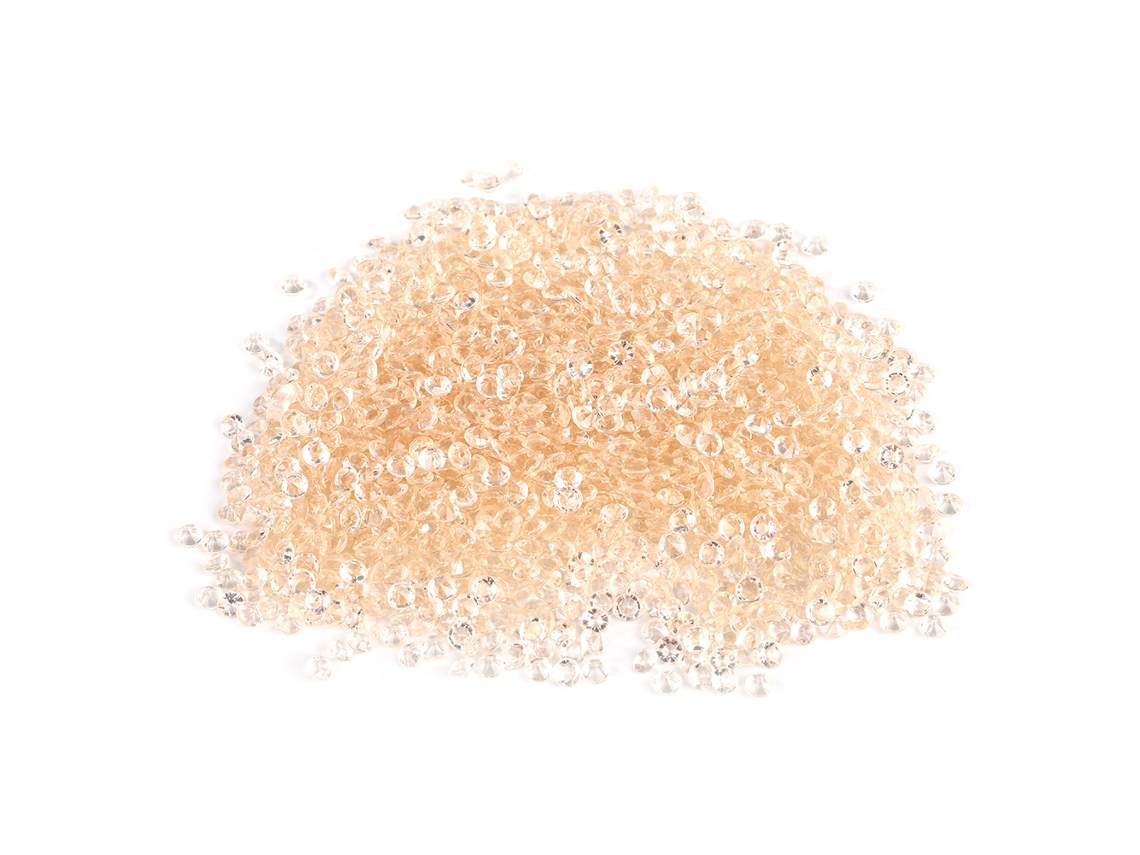 2000 piezas de confeti acrílico de cristal marrón claro para decoración de bodas y fiestas.