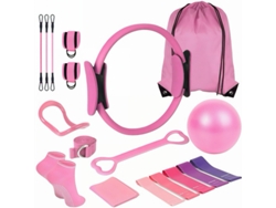 Set De Pilates De 18 Piezas Para Tonificar Y Adelgazar (Rosa)  DIGITALLAB