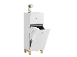 Mueble para Ropa Sucia SoBuy BZR93-W con 1 Cesto y 1 Cajón Blanco 34 x 30 x 90 cm