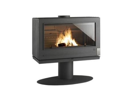 Estufa de leña de hierro fundido antracita 12kw 9127-44 - INVICTA