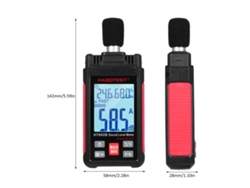 Sonómetro Digital Portátil Habotest Ht602b De 30-130 Db Con Medición De Temperatura Y Humedad.