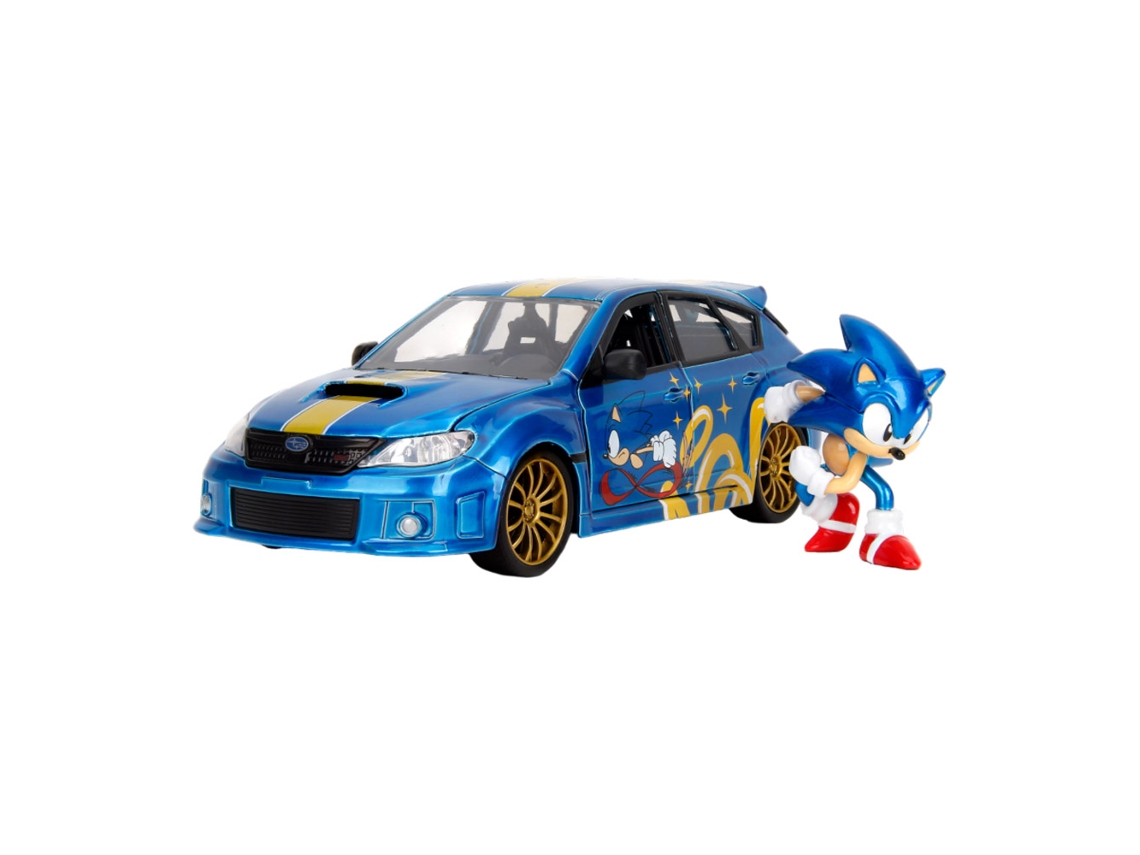 Jada Toys Sonic Subaru Sti Modelo de coche con figura sónica Vehículo a escala 1:24 SONIC THE HEDGEHOG
