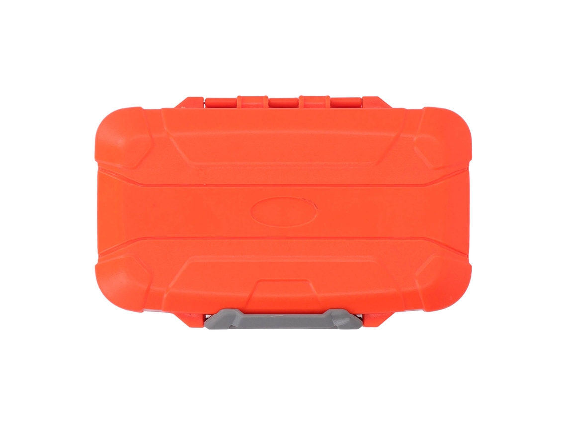 Caja De Aparejos De Pesca Multifuncional, Impermeable Y Reforzada Con Doble Apertura - Naranja