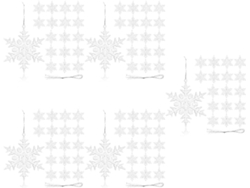 5 Juegos De Luces Colgantes Transparentes Con Forma De Copo De Nieve, Ideales Para Navidad En Exteriores.
