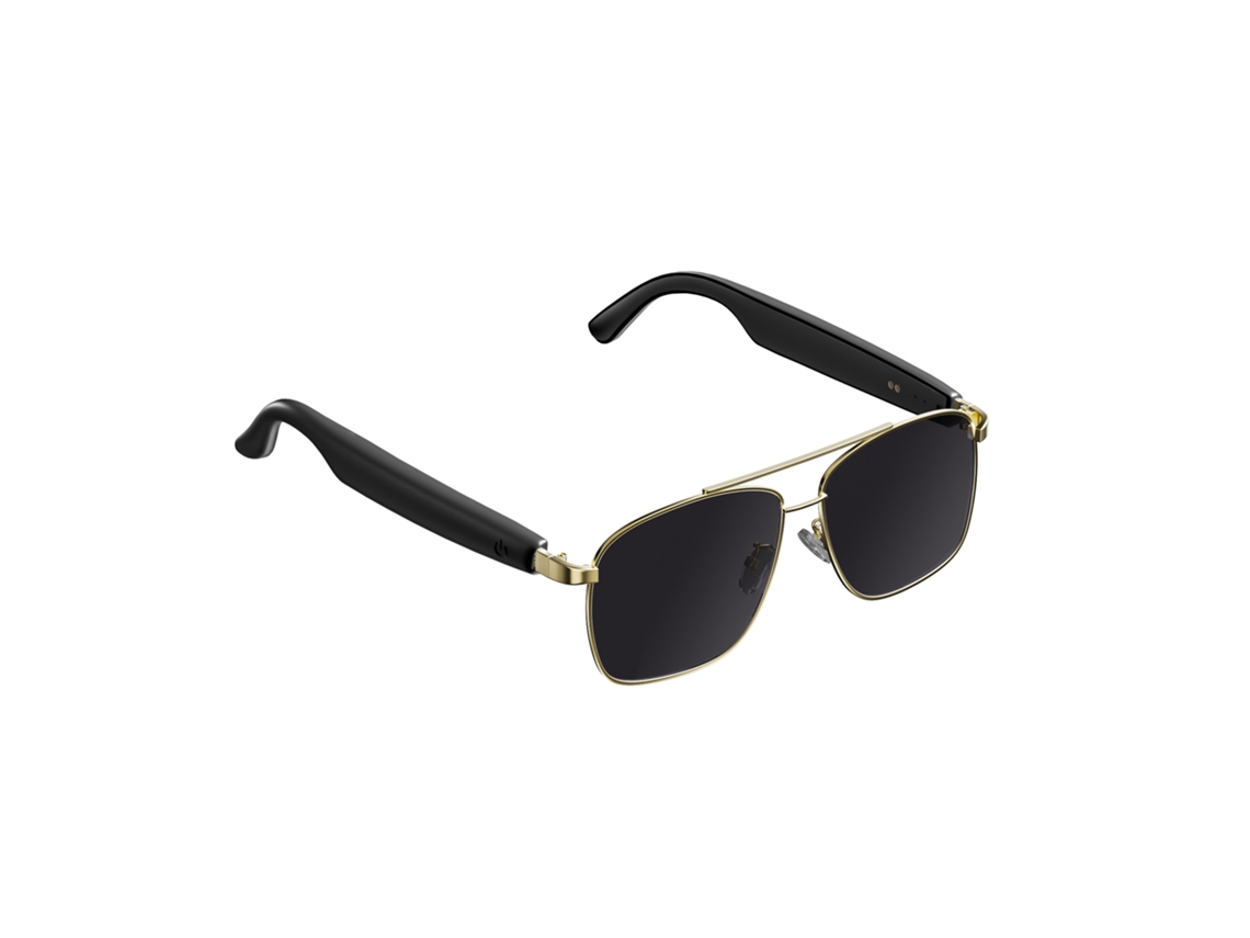 Gafas De Sol Inteligentes Con Ia, Montura Metálica Y Traducción Multilingüe. Negro Y Dorado Czhhmart