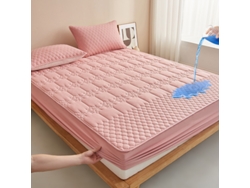 Protector De Colchón Impermeable Y Transpirable Lavable A Máquina Para Colchones De 5 A 28cm De Grosor (rosa/90×190cm) Digitallab